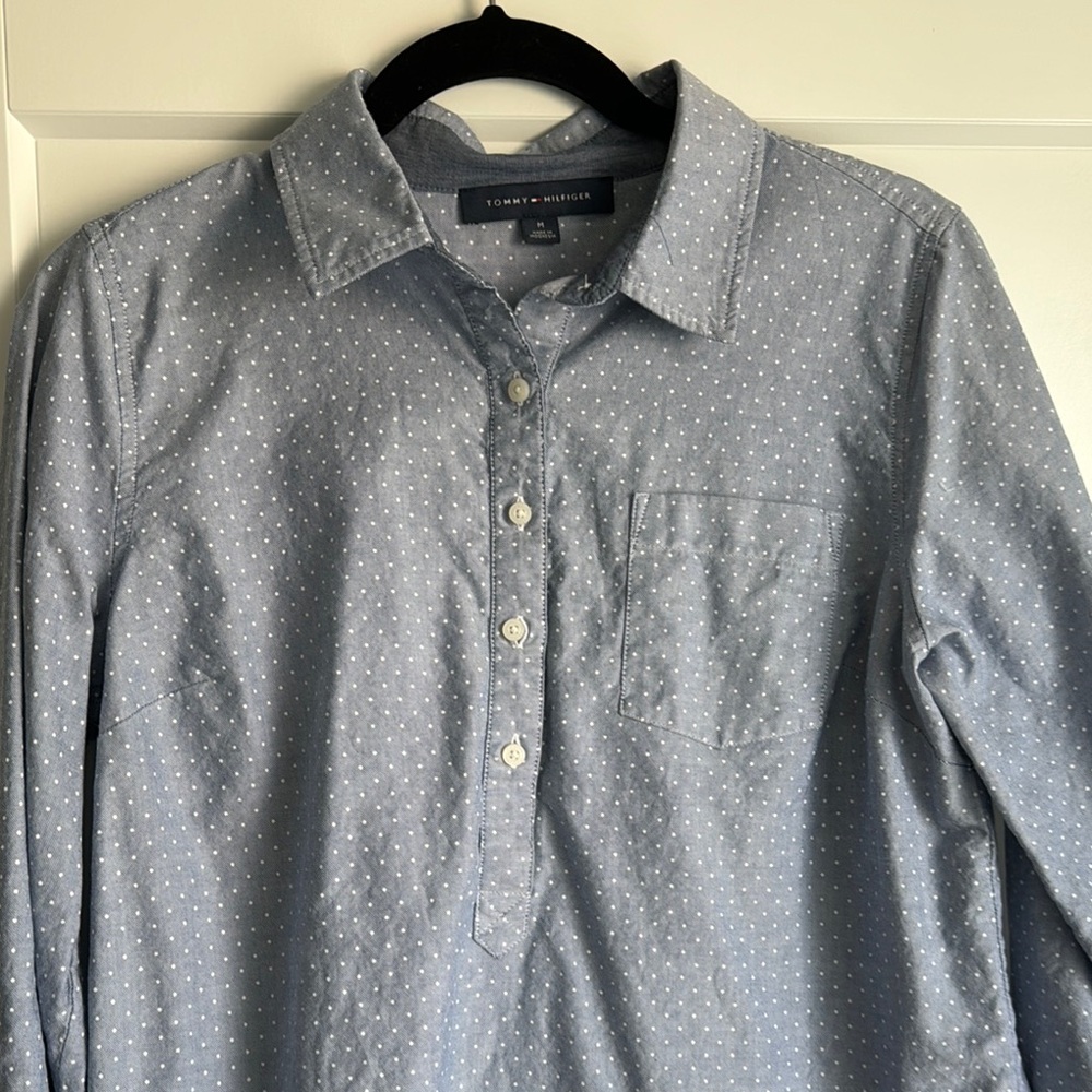 Tommy Hilfiger Blue Casual Button Down Shirt